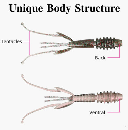 12 in 1 Salted Shrimp Type Fishy Lure Soft Bait Soft, 88mm/2.2g (12pcs/bag)
