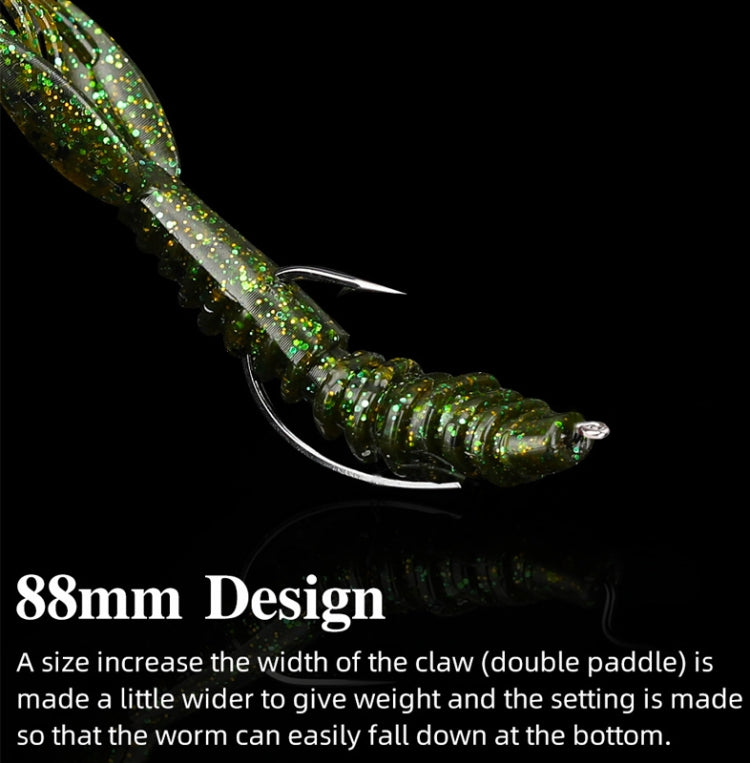 12 in 1 Salted Shrimp Type Fishy Lure Soft Bait Soft, 88mm/2.2g (12pcs/bag)