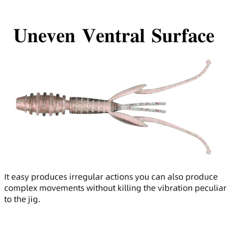 12 in 1 Salted Shrimp Type Fishy Lure Soft Bait Soft, 88mm/2.2g (12pcs/bag)