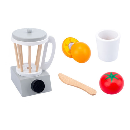 Children Simulation Kitchen Set Baby Wooden Food Cutting Pretend Play Toy, Bread Maker, Coffee Machine, Juicer, Blender, Mini Oven, Delicious Salad Set, Waffles