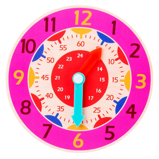 KBX-974 5 PCS Time Cognition Digital Clock Children Early Education Toy, Red, Rose Red, Sky Blue, Royal Blue, Green, Orange
