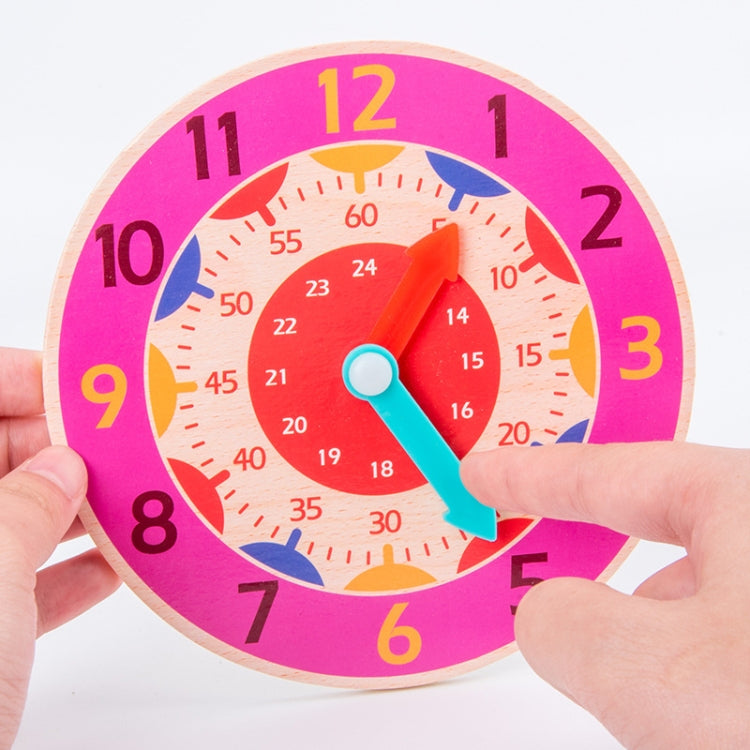 KBX-974 5 PCS Time Cognition Digital Clock Children Early Education Toy, Red, Rose Red, Sky Blue, Royal Blue, Green, Orange