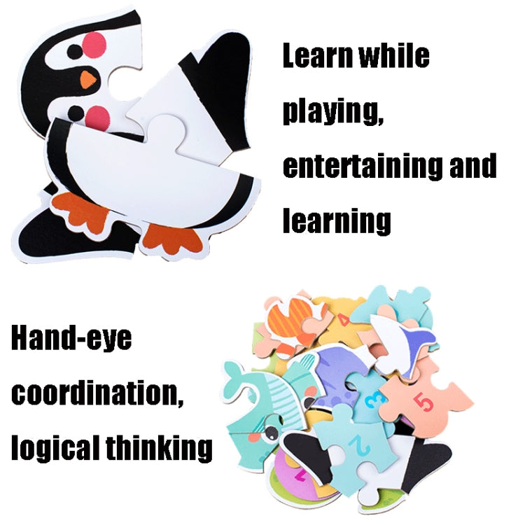DUOQU Children Early Education Picture Puzzle Toy Box Set, Ocean Animal, Dinosaur, Wild Animal, Livestock  Animal, Transportation