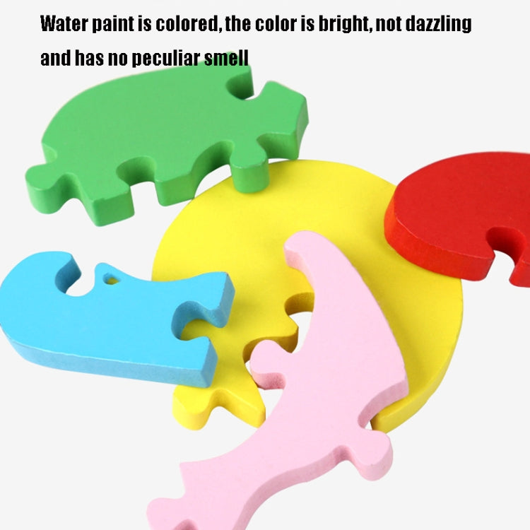 4 PCS / Sets Of Children Early Education Three-Dimensional Wooden Animal Puzzle Toys, Tiger + Kitten + Submarine + Ambulance, Elephant + Hippo + Whale + Ocean Fish, Panda + Bear + Rocket + Ship, Duck + Dragonfly + Rhino + Pony