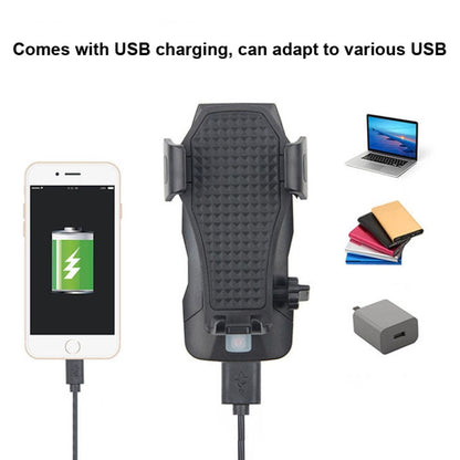 500LM Bicycle Light Mobile Phone Holder Multi-Function Riding Front Light With Horn, 4000 mAh (Black), 4000 mAh (Black Red), 4000 mAh (Black Blue), 4000 mAh (Black Orange), 2400 mAh (Black Red), 2400 mAh (Black Blue), 2400 mAh (Black Orange)           ...