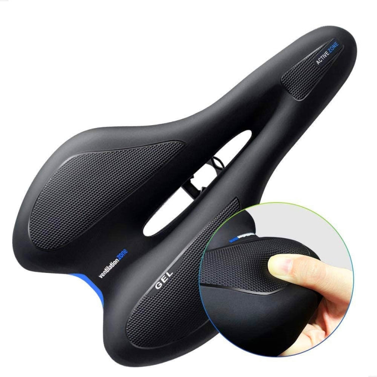 Selle de vélo en GEL de silicone pour VTT, Noire Rouge, Noire Jaune, Noire Bleue