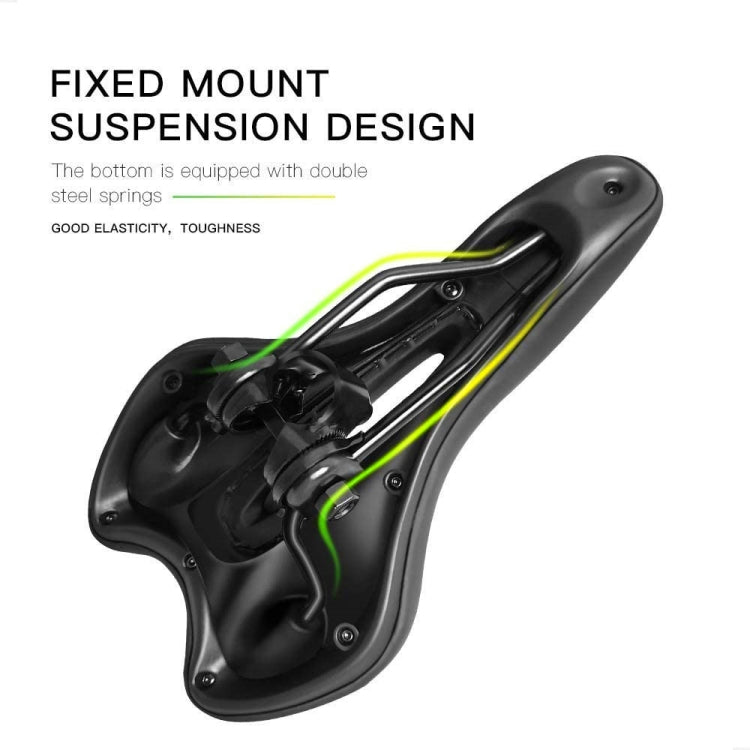 Selle de vélo en GEL de silicone pour VTT, Noire Rouge, Noire Jaune, Noire Bleue