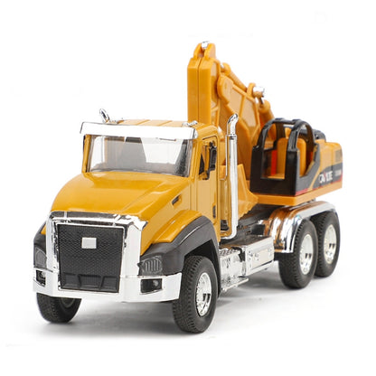 Ensemble de véhicules de chantier jouets pour enfants, modèle de voiture en alliage de simulation, bétonnière, pelleteuse, camion benne