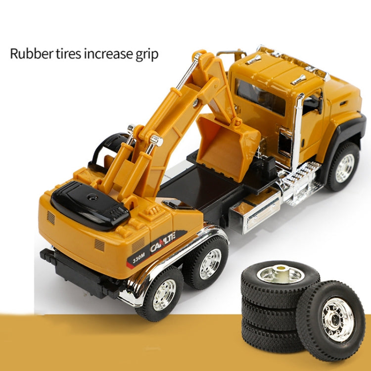 Ensemble de véhicules de chantier jouets pour enfants, modèle de voiture en alliage de simulation, bétonnière, pelleteuse, camion benne