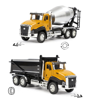 Ensemble de véhicules de chantier jouets pour enfants, modèle de voiture en alliage de simulation, bétonnière, pelleteuse, camion benne