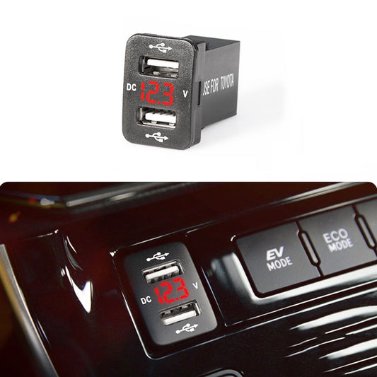 Modification non destructive du chargeur de voiture double USB avec câble, compatible avec les modèles Toyota suivants&nbsp;: FTWU (voyant rouge, vert et bleu), FTWUX (voyant rouge, vert et bleu).