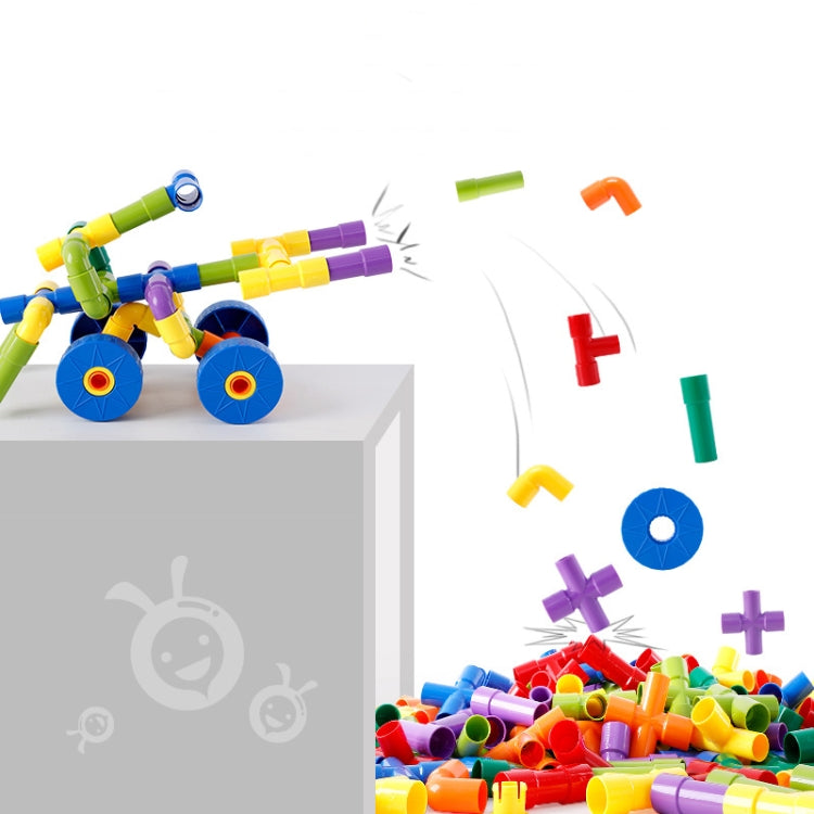 Jouet de construction de blocs de tuyaux en plastique éducatifs pour enfants, 72 pièces/ensemble, blocs de construction de tuyaux en plastique