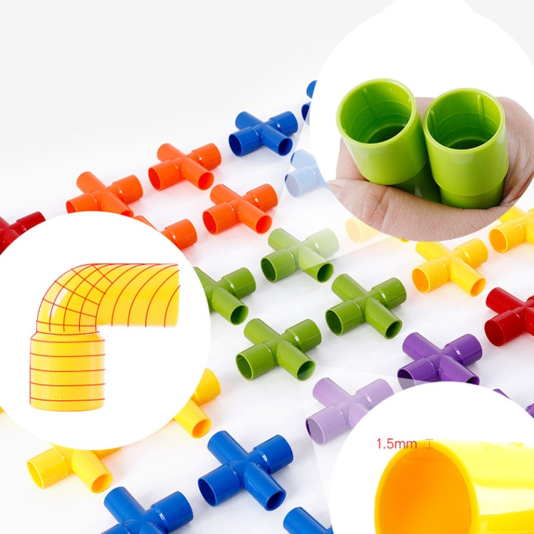 Jouet de construction de blocs de tuyaux en plastique éducatifs pour enfants, 72 pièces/ensemble, blocs de construction de tuyaux en plastique