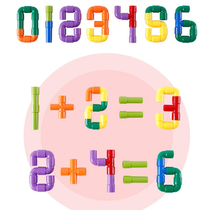 Jouet de construction de blocs de tuyaux en plastique éducatifs pour enfants, 72 pièces/ensemble, blocs de construction de tuyaux en plastique