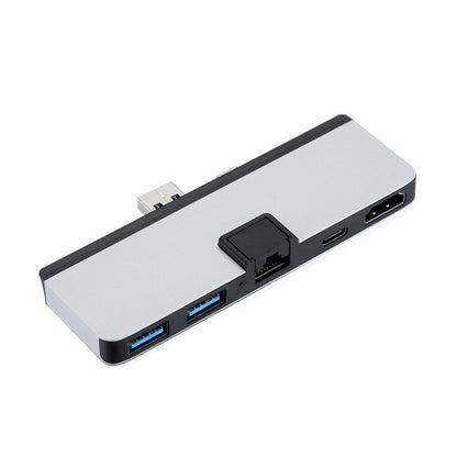 Cabledeconn T0409 Multifunctional USB 3.0 HUB Docking Station Network Cable Interface Converter, For Microsoft Surface Pro 7(with Network Port)