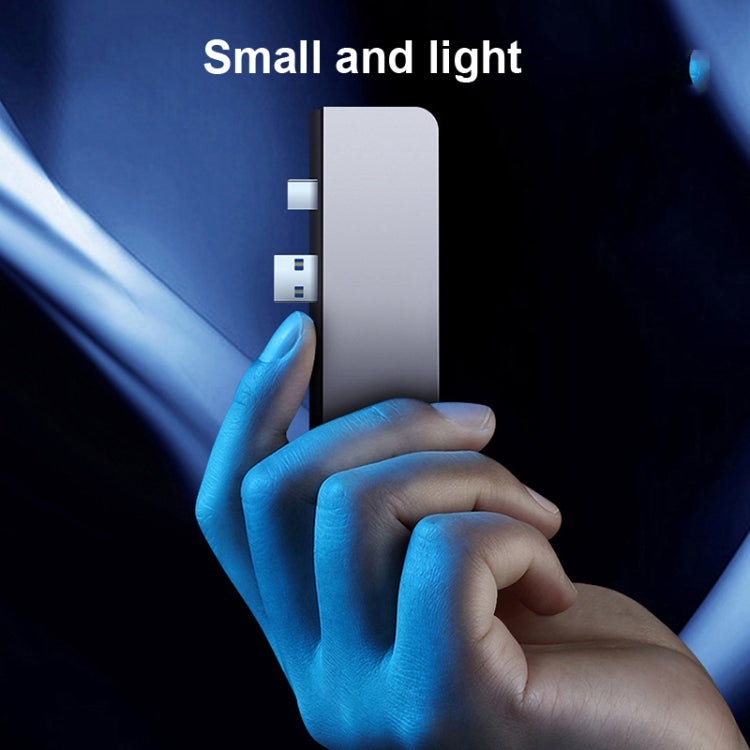 Cabledeconn T0409 Multifunctional USB 3.0 HUB Docking Station Network Cable Interface Converter, For Microsoft Surface Pro 7(with Network Port)