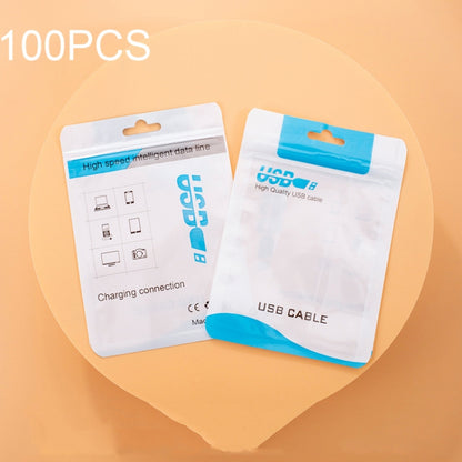 Sachet d'emballage pour câble de données, en plastique scellable, 100 pièces, 10,5 x 15 cm, 8 x 14 cm