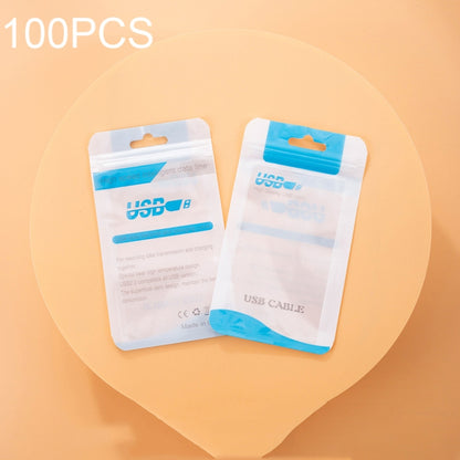 Sachet d'emballage pour câble de données, en plastique scellable, 100 pièces, 10,5 x 15 cm, 8 x 14 cm