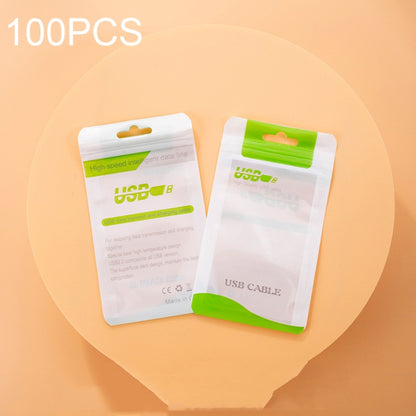 Sachet d'emballage pour câble de données, en plastique scellable, 100 pièces, 10,5 x 15 cm, 8 x 14 cm