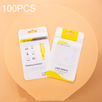 Sachet d'emballage pour câble de données, en plastique scellable, 100 pièces, 10,5 x 15 cm, 8 x 14 cm