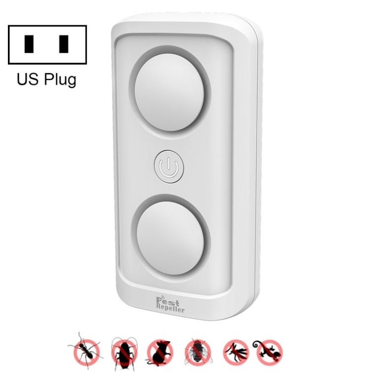 Répulsif moustiques BG302 intelligent à double haut-parleur à conversion de fréquence, répulsif insectes ultrasonique, prise US 110V, prise EU 220V