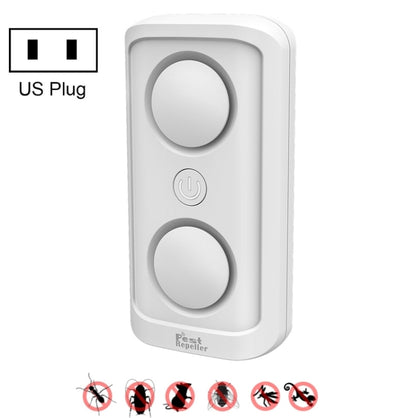 Répulsif moustiques BG302 intelligent à double haut-parleur à conversion de fréquence, répulsif insectes ultrasonique, prise US 110V, prise EU 220V