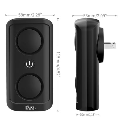 Répulsif moustiques BG302 intelligent à double haut-parleur à conversion de fréquence, répulsif insectes ultrasonique, prise US 110V, prise EU 220V