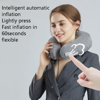 PL60 Neck Massager Cervical Spine Massage Pillow Household Inflatable U-Shaped Neck Pillow, PL60