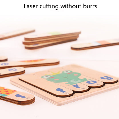 Casse-têtes en bois, Bâtonnets de glace pour mots d'orthographe (Maternelle), Bâtonnets de glace pour mots d'orthographe