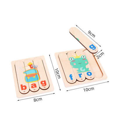 Casse-têtes en bois, Bâtonnets de glace pour mots d'orthographe (Maternelle), Bâtonnets de glace pour mots d'orthographe