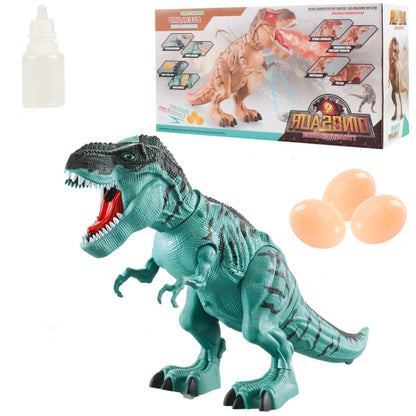 Jouet Dinosaure Électrique à Pulvérisation avec Ponte d'Œufs, Modèle Dinosaure, Marron, Bleu