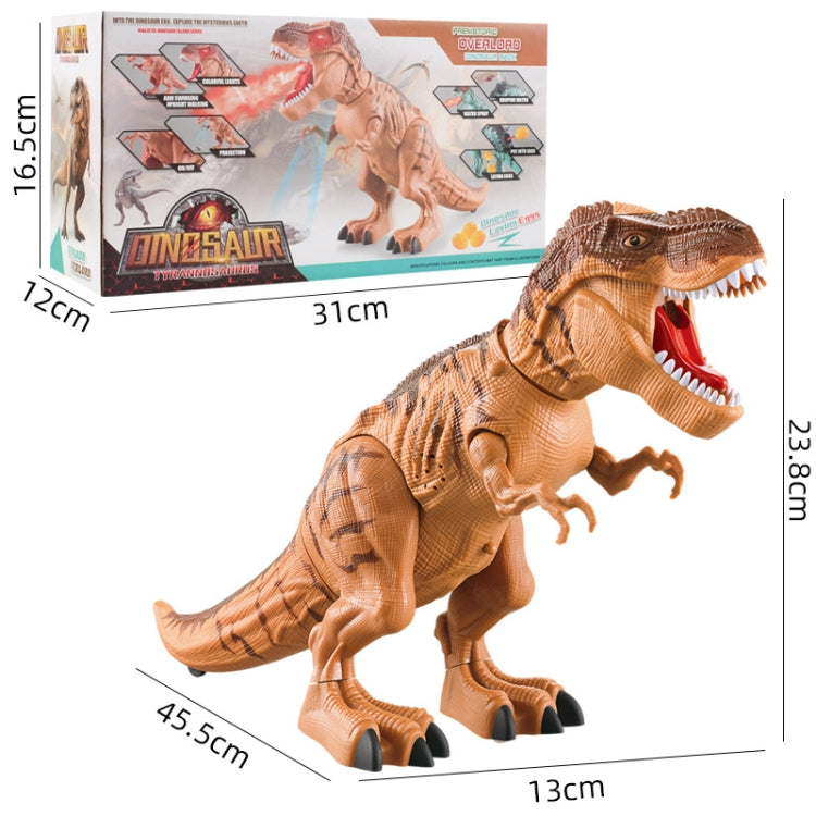 Jouet Dinosaure Électrique à Pulvérisation avec Ponte d'Œufs, Modèle Dinosaure, Marron, Bleu