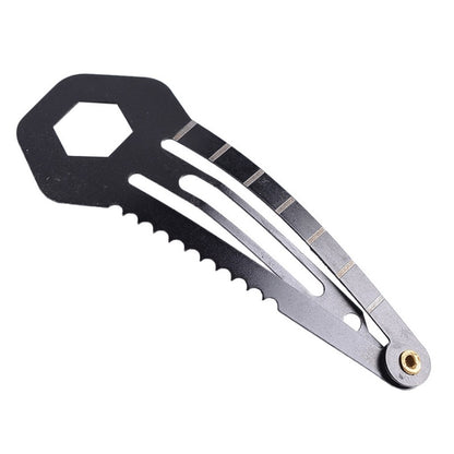 2 PCS 8 in 1 Multifunctional Hair Clip Outdoor Self-Defense First Aid Tool, 2 PCS 8 in 1 (Black), 2 PCS 8 in 1 (Silver)