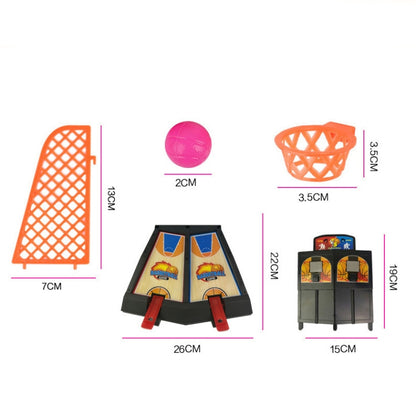 2 PCS Double Battle Basketball Toys Children Finger Catapult Basketball Court Desktop Shooting Parent-Child Game, 2 PCS Double Battle Basketball