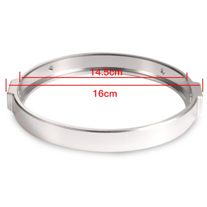 5.75 Inch Round Retro Headlight Ring Motorcycle Headlight Modification Parts, Black, Silver