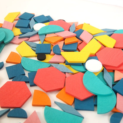 Puzzle en bois 180 pièces formes géométriques 3D, jouet éducatif précoce pour enfants, puzzle animaux 180 pièces