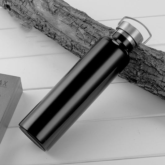 304 Vacuum Stainless Steel Vacuum Flask Double-Layer Large-Capacity Outdoor Water Bottle Mountaineering Sports Bottle