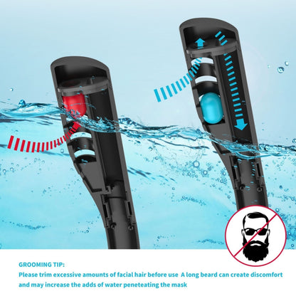 Masque de plongée tuba intégral en silicone à double tube, pour adultes, lunettes de natation, tailles S/M, L/XL