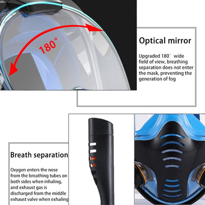 Masque de plongée tuba intégral en silicone à double tube, pour adultes, lunettes de natation, tailles S/M, L/XL