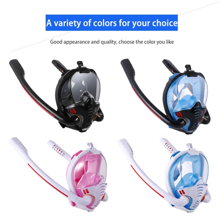 Masque de plongée tuba intégral en silicone à double tube, pour adultes, lunettes de natation, tailles S/M, L/XL
