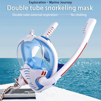 Masque de plongée tuba intégral en silicone à double tube, pour adultes, lunettes de natation, tailles S/M, L/XL