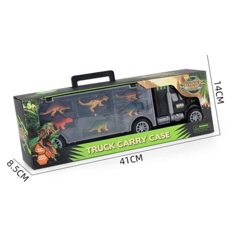 Ensemble de jouets modèle de camion de rangement portable dinosaure DIY pour enfants, camion dinosaure