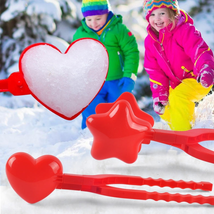Jouet d'extérieur d'hiver pour enfants, pince à boules de neige, moule à boules de neige parent-enfant, style :, 3 grandes pièces en forme de cœur