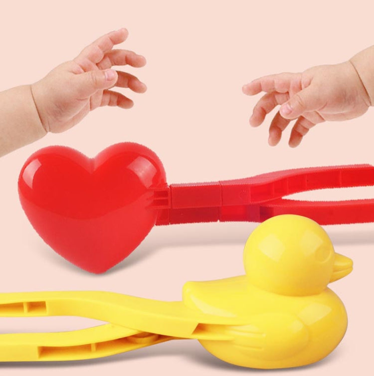 Jouet d'extérieur d'hiver pour enfants, pince à boules de neige, moule à boules de neige parent-enfant, style :, 3 grandes pièces en forme de cœur