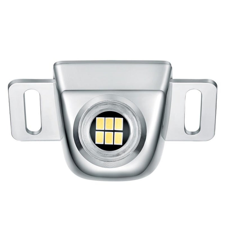 Car LED Electric Eye Reversing Light External Bulb Modified License Plate Auxiliary Light, Black, Silver
