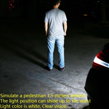 Car LED Electric Eye Reversing Light External Bulb Modified License Plate Auxiliary Light, Black, Silver