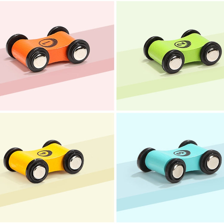 8 PCS Wooden Speed Mini Race Car Early Childhood Education Puzzle Hand-Eye Coordination Toy, Random Color Delivery, 8 PCS Mini Race Car