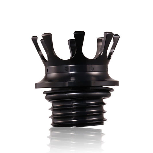 Bouchon de réservoir de carburant CNC en alliage d'aluminium de style couronne pour Harley 883 / XL / 1200 / 48 / 72, Noir, Noir et blanc, Doré, Argent, Bronze