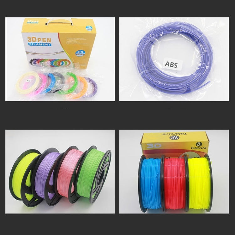 Future Era PLA 3D Printing Pen/Machine Wire Consumables, Black, White, Red, Blue, Green, Yellow, Orange