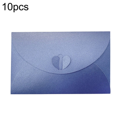 10pcs Love Buckle Pearl Paper Hot Stamping Envelope Invitation Letter